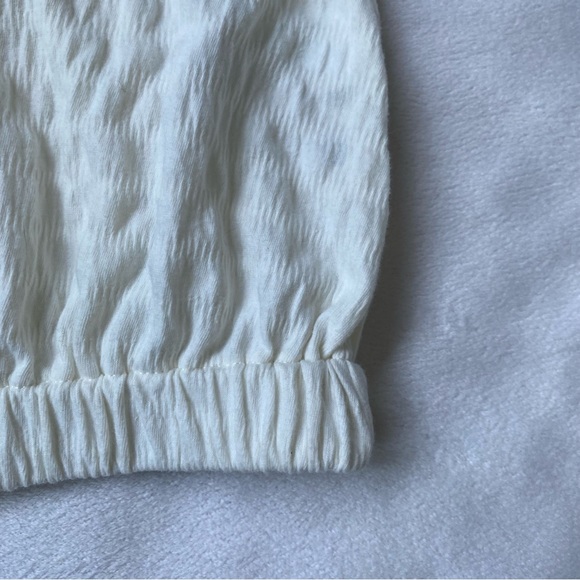 Madewell NWT Crinkle Knit Button Front Top Blouse Square Neck - Picture 6 of 13